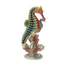Northern Rose Multicolor Seahorse with Baby - Miniature Porcelain Figurine picture