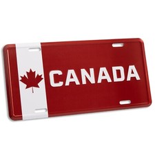Canada Flag License Plate - 3D Embossed Metal Car Truck Tag Sign - Maple Leaf picture