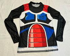 Dragon Ball Z Saiyan Armor Long Sleeve Cosplay Shirt Size L Black/White/Red picture