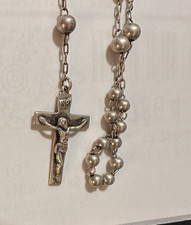 Antique Miniature Sterling Silver Rosary Chatelaine Purse Pendant Case B Co picture