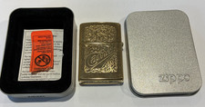 Genuine Brand New 1995 ZIPPO Lighter Stunning 22k Gold DOUBLE SIDED CAMEL DESIGN picture