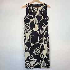 Etro Black Cream Abstract Print Sleeveless Dress Size 8 (44) picture