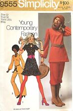 1970's Simplicity Misses' Pants,Knickers,Tunic,Skirt Pattern 9555 Size 12 UNCUT picture