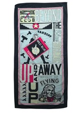 VTG 1984 Dimona Terrimondo Chuck Aviation Theme Air Force Beach Towel 52