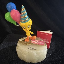 Vintage 1992 Tweety Bird Figurine Ron Lee Looney Tunes Warner Bros Signed picture