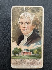 1887 Duke's Cigarettes N76 Great Americans Thomas Jefferson in Low Grade Cond picture
