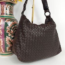 Bottega Veneta Intrecciato Chocolate Brown Woven Leather Convertible Pyramid Bag picture