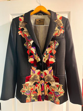 ETRO Milano Women's Floral Fall Embroidered Wool Blazer Jacket Size 2 (US) picture