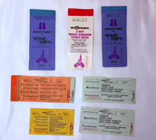 Vintage 1970s Walt Disney World Magic Kingdom Ticket Books A B D Coupons Lot picture