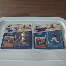 Kenner Starting Lineup MLB Wally Joyner & Andre Dawson Figures w/ Cards 1988 picture