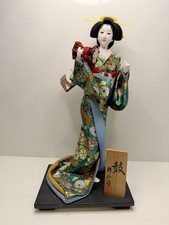 Japanese Nihon Ningyo Geisha Doll with Hand Drum (Tsuzumi) picture