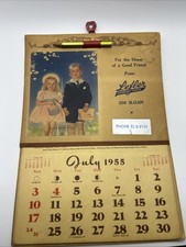 1955 Vintage American Ephemera  Advertisement kitchen Calendar Half Year picture
