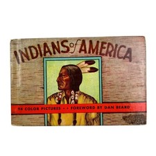 Original 1935 INDIANS OF AMERICA Book - Color Illustrations - Native American picture