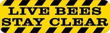 10in x 3in Live Bees Stay Clear Magnet Car Truck Vehicle Magnetic Sign picture