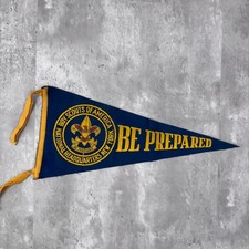 Vintage Boy Scouts Of America National Headquarters New York Flag Pennant 1920s picture