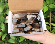 Smoky Quartz Points Crystal Collection 1/2 Lb Gift Box ('A' Grade Points) picture