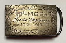 WW1  110th Machine Gun Battalion Meuse-Argonne 29th Division Adjutant Buckle picture