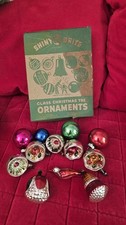 Shiny Brite Vintage Glass Christmas Ornaments & Others Set w/ Box Multicolor picture