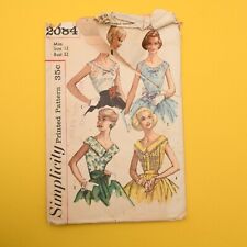 Vintage 1950s Blouse Simplicity Sewing Pattern - 2084 - Bust 32 - UC FF picture