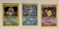 Pokemon Team Rocket Dark Arbok Holo Blastoise Hypno 3 Card Lot WOTC 2000 picture