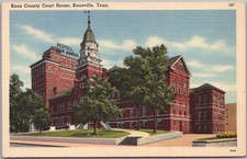 1940s KNOXVILLE, Tennessee Postcard KNOX COUNTY COURT HOUSE Street View / Linen picture