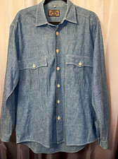 Armani Jeans Cotton Button-Up Shirt Long Sleeve Point Collar Men's S picture