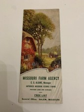 c.1930 Missouri Farm Agency Salem Missouri Advertising Ink Blotter picture