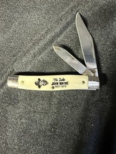 New Vintage Old Stock John Wayne 1907 - 1979 Colonial Prov 2 Blade Pocket Knife picture