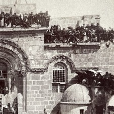 Jerusalem Church of the Holy Sepulchre Stereoview Underwood 1897 Holy Land picture