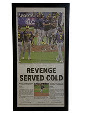 2026 Milwaukee Brewers NL Champions Framed Journal Sentinel Newspaper picture