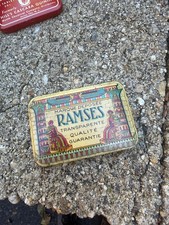 VINTAGE 1929 RAMSES CONDOM TIN w/ ORIGINAL PAPER WRAPPERS JULIUS SCHMID picture