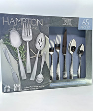 Hampton Forge Signature 18/10 Stainless Steel Flatware 65-Piece Set - Brand New picture