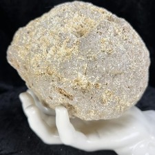 5-1/2” Uncut Geode Quartz Crystal Chalcedony Unopened Non Rattling Solid 3.11Lb picture