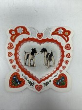 Vintage Valentine Airdale Dogs Flip up open Made in USA picture