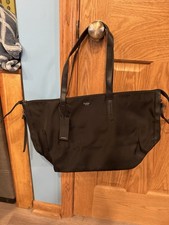 Botkier Black Nylon Zip Tote Handbag w/ Straps, Pockets inside picture