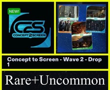 CONCEPT TO SCREEN WAVE 2 DROP 1 RARE+UNC 8 CARDS-TOPPS STAR WARS CARD TRADER picture