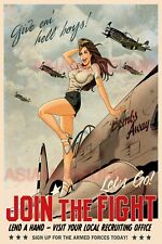 1941 WWii USA AMERICA PIN UP SEXY WOMEN PILOT AIRCRAFT PLANE PROPAGANDA Postcard picture
