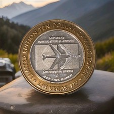 Harrah’s $10 Gaming Token .999 Fine Silver Center – McCarran Airport Las Vegas picture