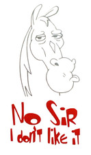 New No Sir, I Don’t Like It Ren & Stimpy Mr. Horse Decal Sticker Vinyl 4.5” picture