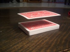 Original SOLAR WIND FLOATING CARD, Bicycle Red, magic shelf display, Handmade picture