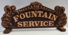 Vintage Fountain Service Coca-Cola Cast Iron Sign picture