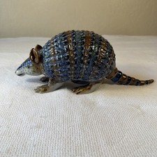 Vintage Ken Edwards Pottery Armadillo Blue Color 12