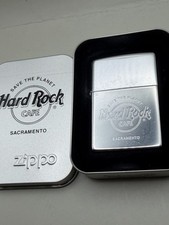 Hard Rock Cafe Sacramento Save The Planet 1999 HP Chrome Zippo Lighter New B82 picture