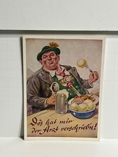 Hofbrauhaus Beer Advertising Man Drinking Continental Postcard A88 picture