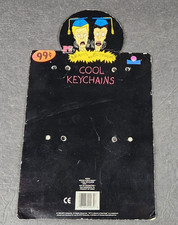 VINTAGE 1993 BEAVIS AND BUTT-HEAD MTV COOL KEYCHAINS STORE COUNTER DISPLAY picture