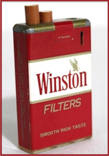 WINSTON | CIGARETTE PACK LIGHTER ✪NOS✪ RARE PROMO RJ REYNOLDS RED FILTERS GOLD picture