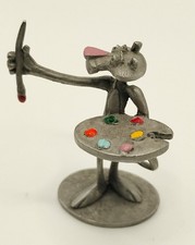 VNTG  Spoontiques Pewter Pink Panther Artist Painter Figurine picture