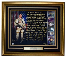 Robert O'Neill Signed/Insc 16x20 Osama Bin Laden Seal Team Six Framed PSA 211318 picture
