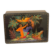 💚1973 Authentic PALEKH ICONOGRAPHY Style Russian Lacquer Box Prince Fedorova picture