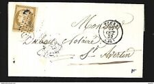 FRANCE 1852 No. 1 obl. S/Letter of Tours for St Avertin picture